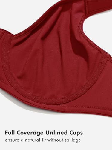 Image of DELIMIRA Women's Inbarely Plus Full Coverage Bra Plus Size Underwire Unlined Seamless Bras