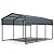 10x15 FT Metal Carport Heavy Duty with Reinforced Frame, Outdoor Garage Multi-Use Shelter Canopy Car Shelter for Pickup, Boat, Car and Tractors