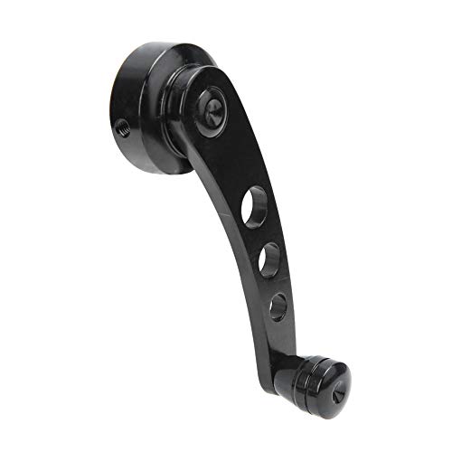 Image of Aramox Window Cranks Set Universal Window Handle Kit 3in Black CNC Aluminum Alloy Window Winder Glass Crank Handle Door Aluminum Alloy Automotive Replacement