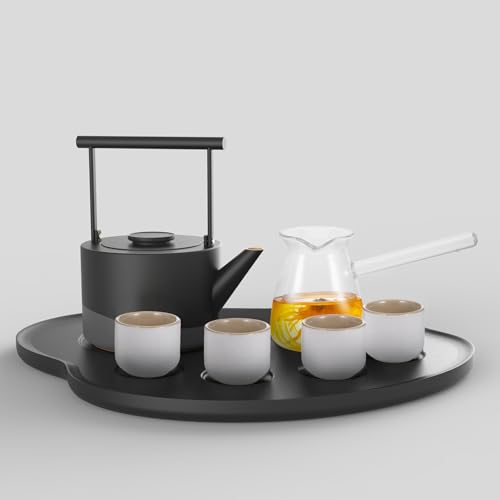 Olla de borosilicato de 450 ml con asa resistente al calor para servir bebidas 8