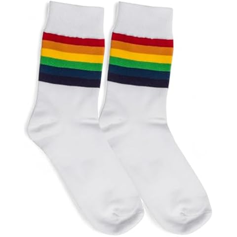 MIJOMA Chaussettes rayées arc-en-ciel Cover