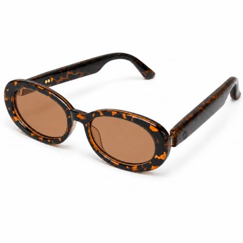 Image of GenXenon Tea Cat-Eye Elegant Smart Translation Polarized Sunglasses Women