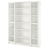 ikea billy/oxberg combinazione libreria con ante in vetro, 160x202 cm, bianco