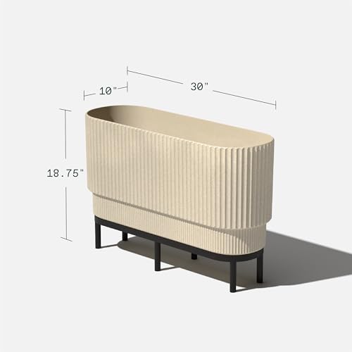 Image of Veradek Demi Series Raised Long Planter - Wide Planter with Stand
