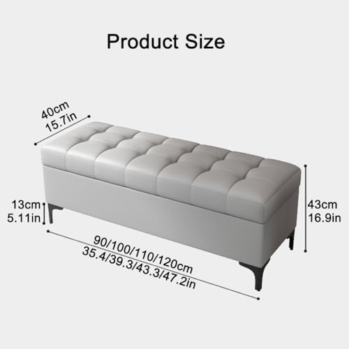 Ottoman de rangement rectangulaire pour optimiser l'entrée - 2