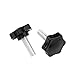 WALENI 5Pc Star Shape Thread Clamping Handle Bolt Bakelite Hand Knob Tightening Screw Industry Equipment Plastic Carbon Steel M5 M6 M8 (Size : M5x40)