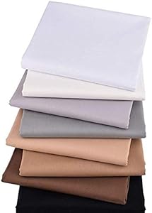 Aubliss Fat Quarter Stoffbündel 8 Stück Einfarbig