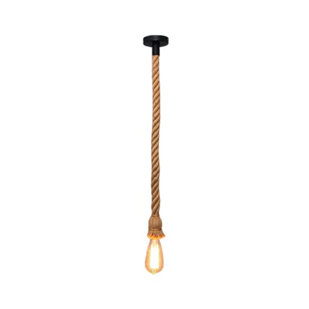 Lámpara colgante vintage geométrica de cuerda de cáñamo para iluminar tu sala de estudio
