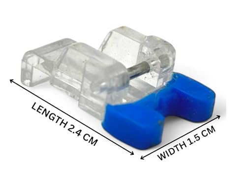 Image of ZENITH Blue Button Press Pressure Foot Snap on Type for Automatic Electric Low Shank Sewing Machines Suitable for Usha Janome Brother Singer etc Steel Finish (Blue Button Press Foot)
