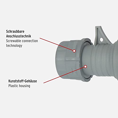 Brennenstuhl CEE-Stecker 400V/16A (für die Verwendung im Außenbereich IP44, schraubbare Anschlusstechnik, 5-polig)