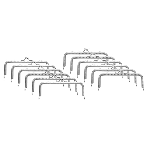 QUARKZMAN 12pz Telaio Borsa in Metallo, 12,5cm Chiusura Click Clac per Borse con Chiusura a Bacio Incisa per Creazione Borsa Manico Borsellino Borsa Busta Ricambi Ferramenta Telaio (Bronzo)