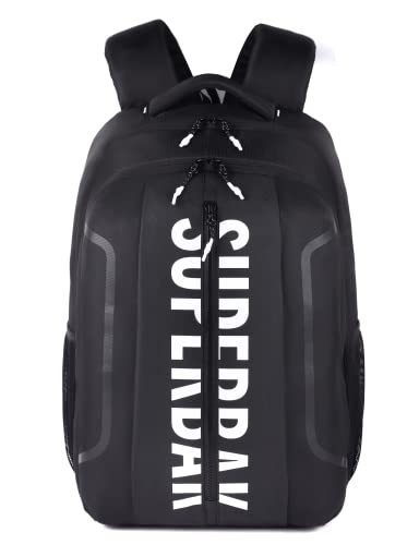 Superbak Polar 33 Litres Water Resistant Casual Backpack For School/College (Black – Fluorescentgreen)