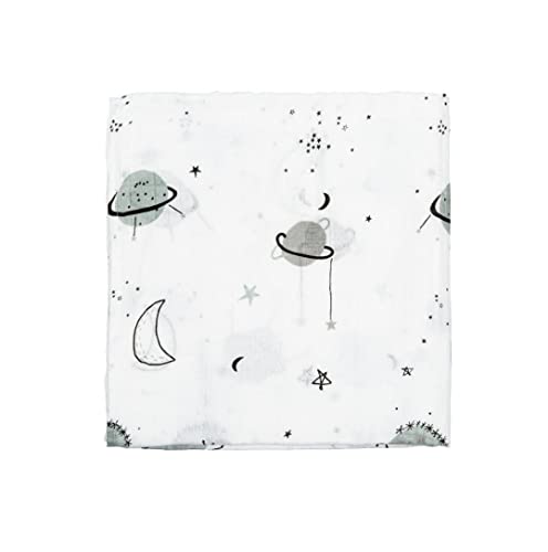 Bimbi 383 01 Mousseline de bambou, 120 x 120 cm, 564 Planets