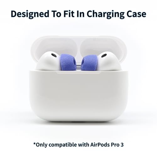 Image of Comply TrueGrip MAX | Premium Memory Foam Replacement Earbud Tips for Apple AirPods Pro Gen 3 | Long Lasting Comfort, MAX Durability, Secure Fit, Superior Noise Isolation| Blue (Large) (3 Pairs)