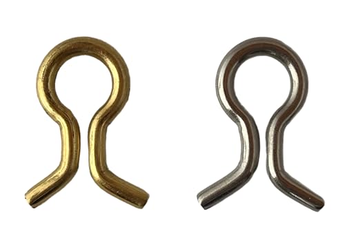 Downrigger Mold Eyes - Stainless Steel and Brass Eyelets for Lead Weight Molds Stainless Steel Eyes for Fishing 25 Pack or 50 Pack Made in USA (Brass Down Rigger Eyes 50 Pk)