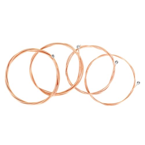 TOYANDONA 4pcs Bass Strings Hexagonal Coated Alloy Wrapped Strings for Bass Players Replacement Strings Kit for Bass Guitar Accessories