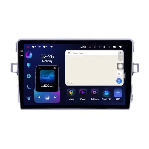 Radio Coche 2 DIN Carplay para Toyota Verso 2010-2016 con Pantalla Incell Touchscreen y Bluetooth USB