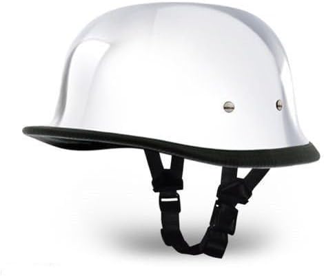 Miniatura 2 de Medio casco de calavera alemana cromado plateado (cromo, M)