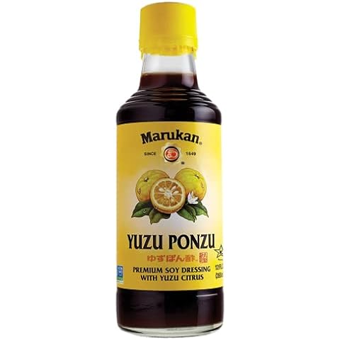 Marukan Ponzu Yuzu Soy Citrus Dressing (yellow label), 12 Ounce Glass Bottle (Pack of 1) Cover
