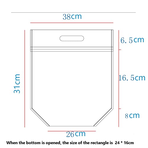 5pcs Insulated Lunch Bag with Zip Lock & Handle Stand Up Insulation Bags Reusable Thermal Box Liners Open Top Metalized Box Liners Lunch Food Box Thermal Shipping Bags (Size : 38x31x16cm)