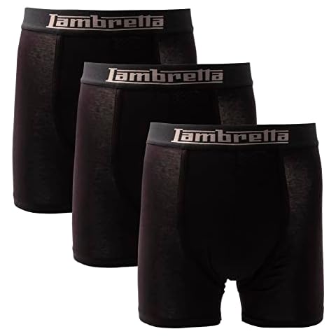 Lambretta Mens 3 Pack Bodywear Apparel Black Large Cover