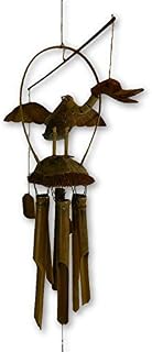 Bamboo Windchime - Hand-Carved Duck Design