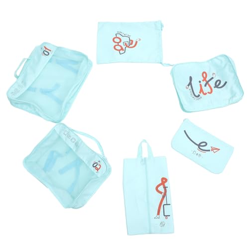 Cubes de rangement de voyage compression Healvian en polyester léger pour valise