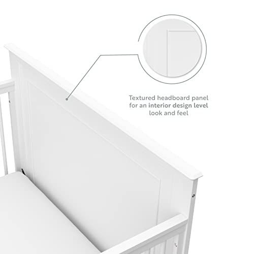 Storkcraft 04523-201 Solstice 5-In-1 Convertible Crib (White) – Greenguard Gold Certified, Converts To Toddler Bed And Full-Size Bed thumb #5