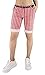 JOPHY &amp; CO. Pantalone Donna Bermuda con Cintura e Tasche (cod. 3009) (Rosso Righe, XS)