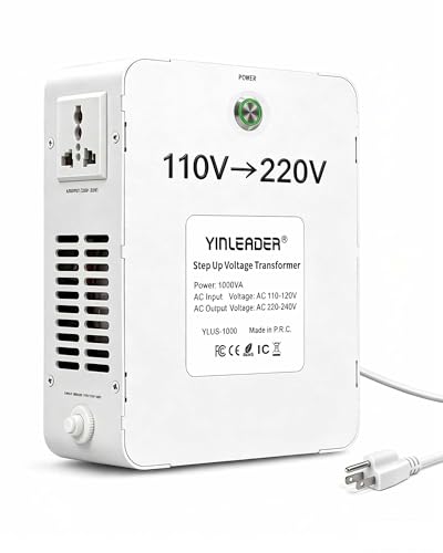 Transformateur 110v 220v Yinleader 1000W élévateur de tension US vers France