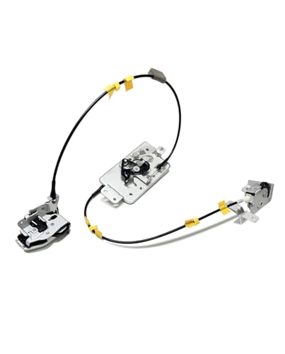 Image of Left Driver Side Rear Door Upper and Lower Latch & Cable, Compatible with 2004-2008 Ford F-150 Extended Cab, Replaces 8L3Z-18264A01-B, 6L3Z-18264A01-B