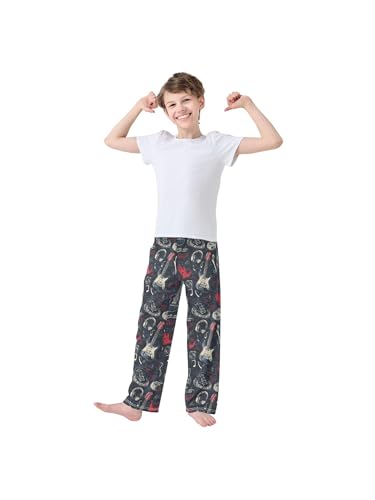 Rock Music Street Style Boys Pants for Kids Jogger Pants with Pockets S3