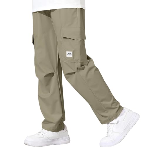Pantalones deportivos ligeros para niños con bolsillos múltiples