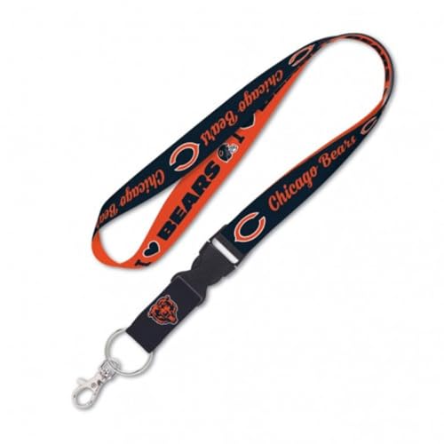 NFL Chicago Bears LanyardLanyard with Detachable Buckle, Team Colors, One Size