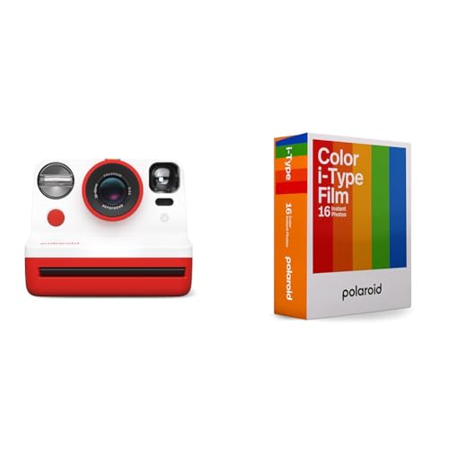 Polaroid Now Gen 2 Fotocamera Istantanea - Rosso & Pellicola Istantanea Colore per i-Type