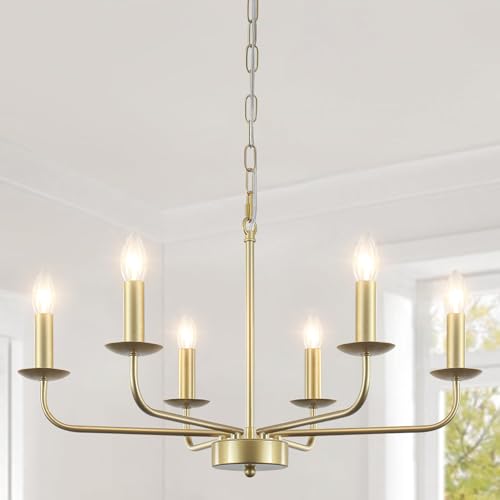 WTUOING Kronleuchter Gold 6 Flammig Vintage Kronleuchter Modern Pendelleuchte Industrial Landhausstil Deckenlampe Hängend Lampe für Wohnzimmer Schlafzimmer Küche Esszimmer Flur, Höhenverstellbar WTUOING Kronleuchter Gold 6 Flammig Vintage Kronleuchter Modern Pendelleuchte Industrial Landhausstil Deckenlampe Hängend Lampe für Wohnzimmer Schlafzimmer Küche Esszimmer Flur, Höhenverstellbar