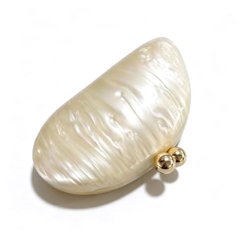 Image of Acrylic Shell Shaped Bag Luxury Marble Clutch Evening Purses for Women Glitter Handbag for Wedding Cocktail Party Prom
