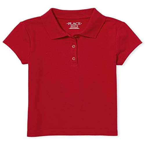 Image of The Children's Place Girls Short Sleeve Soft Jersey Knit Polo