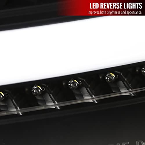 Carpartsinnovate For 15-18 Ford Focus Hatchback Rear LED Black Tail Lights Brake Lamps Left+Right