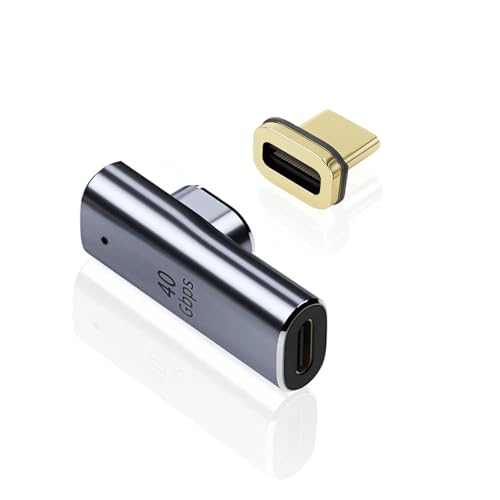 IVIVTOR Adaptateur USB C Magnétique - 140W Magnetic USB-C 90 Degrés 40gb/s 24 Broches Adapter Compatible avec Les Ordinateurs Portables tablettes téléphones