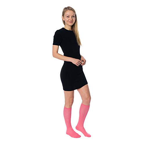 AWS/American Made Women’s Knee High Socks Combed Cotton Solid Colors Soft Long Socks3