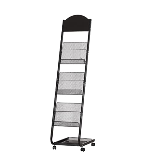 KIZQYN Revisteros Decorativos Periódico de Almacenamiento en Rack Revistero Piso Estante de exhibición de Material Promocional Estante de la Publicidad Perchero de pie Revistero Soporte Folletos