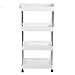Biała półka do użytku domowego w łazience Łazienka Półka kuchenna Półka Zajmujący mało miejsca organizer na kółkach(Biały 4-warstwowy model Gap)