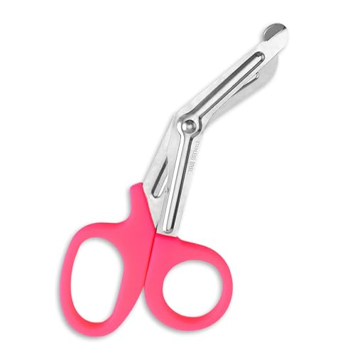 First Aid Scissors Stainless Steel Medical Scissors Bandage Shears Bent Stealth Tuff Cut for Nurses Trauma Shears for Vet Doctors Students Hospitals Paramedics