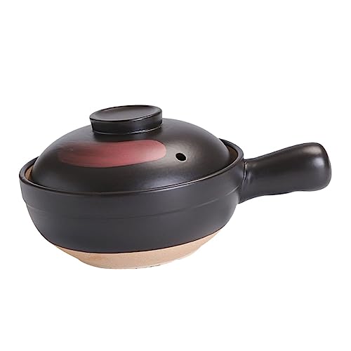 Ipetboom Pentola in Terracotta Per Zuppe Casseruola Da Cucina Per Stufati Pentola Per Domestici Facile Da Pulire e Utilizzare Manico Portatile
