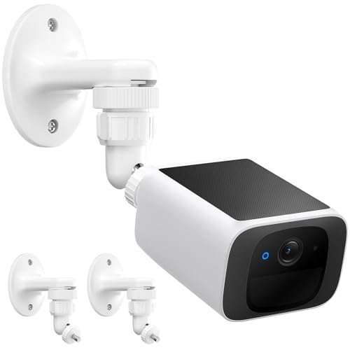 Didalo 2Pack Wall Mount for eufyCam 2C/2C Pro, 2/2 Pro, 3C/S300, 3/S330SoloCam S220/C210, 360°Adjustable Security Wall Mount Bracket for eufyCam Indoor/Outdoor Use (Camera Not Included)