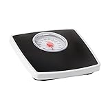 Taylor Battery Free Analog Scales for Body Weight, 330LB Capacity, Easy to Read Large 4.25-inch Dial, 10.3 x 10.6-inch Vinyl Mat Platform, Black