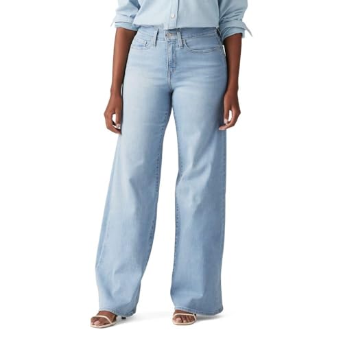 Levi's Women's 318 Shaping Wide-Leg Jeans (Also Available in Plus), (New) Tall Glass of Water, 27