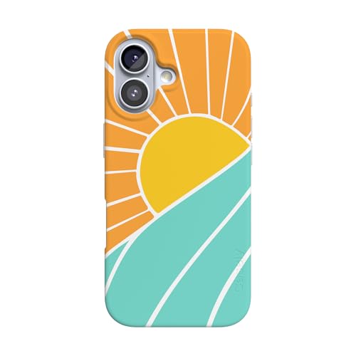 Casely iPhone 17 Case | Waves & Rays | Sunshine | Compatible with MagSafe | Classic Ultra Slim Design