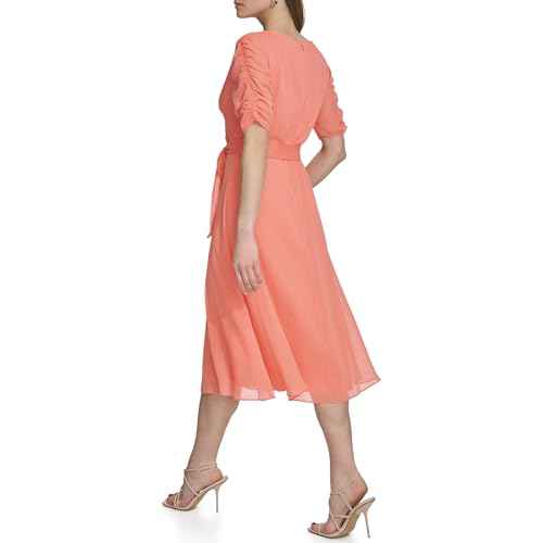 Image of DKNY Women's 3 /4 Sleeve Faux Wrap Dress